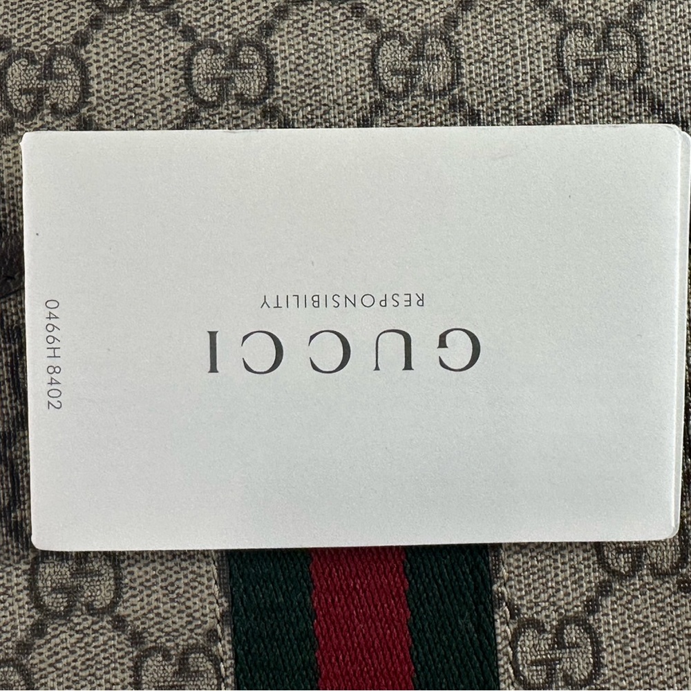 Gucci Tan and Brown Crossbody Bag with Red and Green Accent - Picture 4 of 15